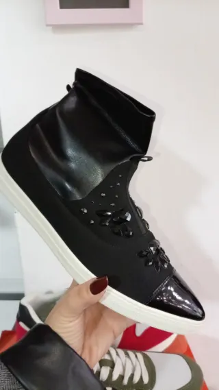 Stivaletto Guardiani Nero con Strass