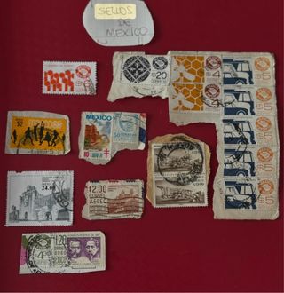 Lote Sellos Antiguos México Correo Aéreo