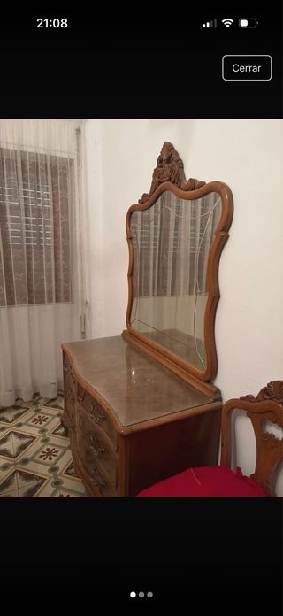 Habitación estilo antiguo madera y cristal