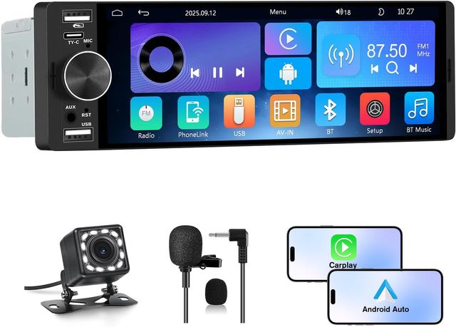 Autoradio 1 DIN Touchscreen Universale