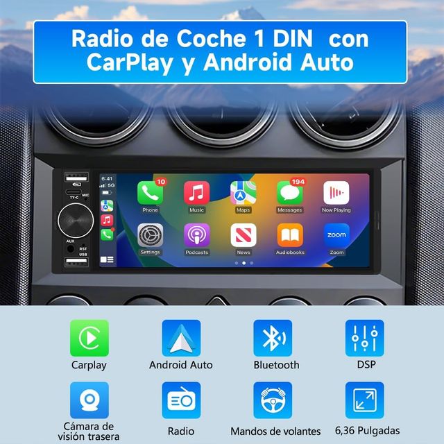 Autoradio 1 DIN Touchscreen Universale