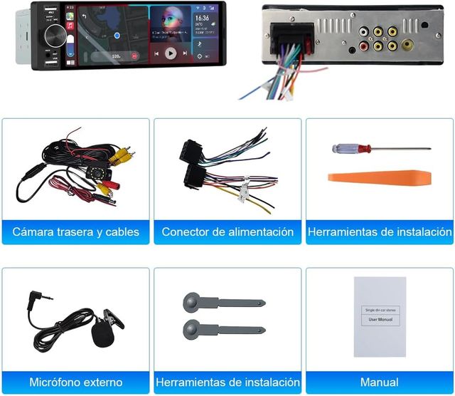 Autoradio 1 DIN Touchscreen Universale