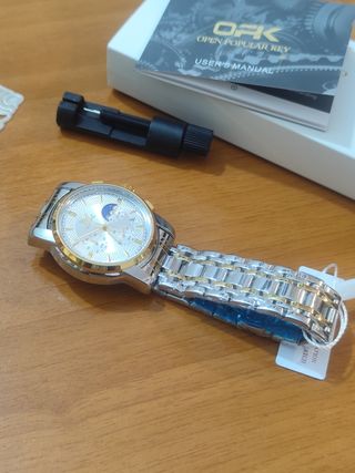 Reloj OPK Hombre Oro y Plata