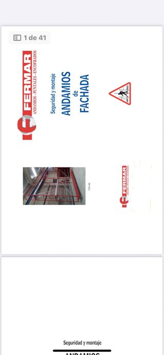 Andamio Europeo Fermar,  400 m2 aprox de andamio