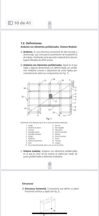 Andamio Europeo Fermar,  400 m2 aprox de andamio