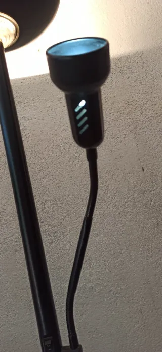 Lámpara de pie negra