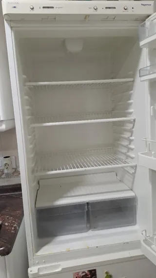 Nevera blanca con congelador