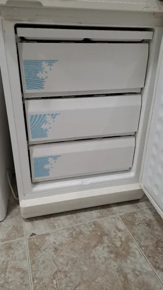 Nevera blanca con congelador