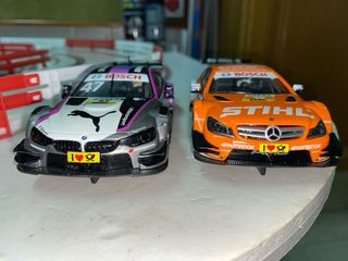 Pareja Coches Slot Carrera BMW y Mercedes