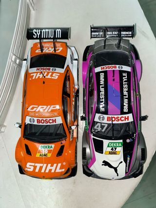 Pareja Coches Slot Carrera BMW y Mercedes