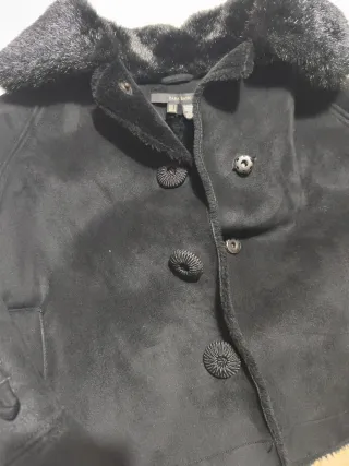 Abrigo Zara Basic ante con cuello pelo