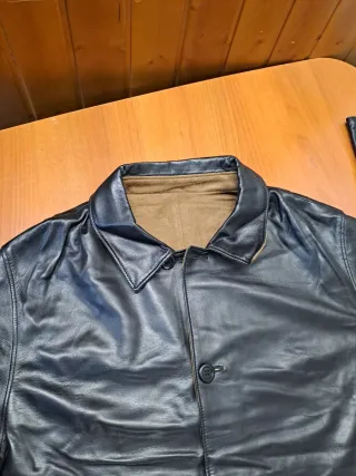 Abrigo de Piel Negro 100% Cachemira