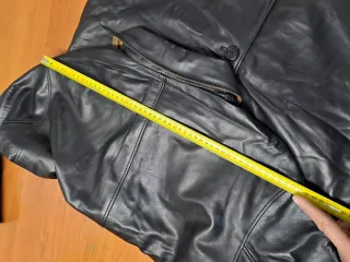 Abrigo de Piel Negro 100% Cachemira