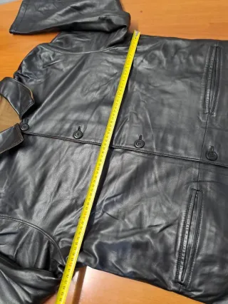 Abrigo de Piel Negro 100% Cachemira