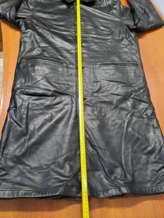 Abrigo de Piel Negro 100% Cachemira