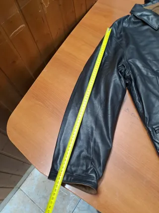 Abrigo de Piel Negro 100% Cachemira