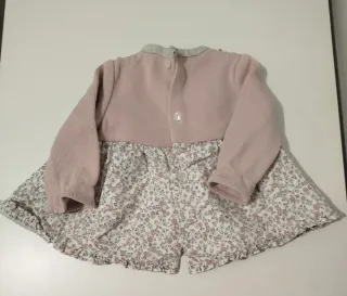 Vestido con braguita y capota  niña 3 meses