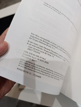 Libro A ESTRENAR Biología y Geología 3 ESO, Bruño