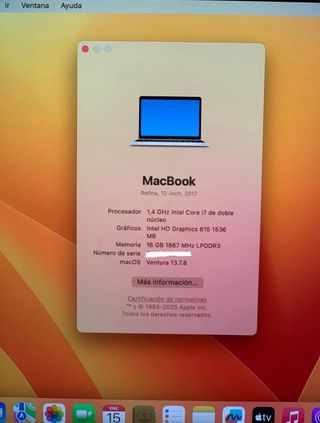 MacBook 12 i7 2017 Oro/Plata