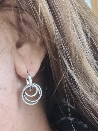 2 pares de Pendientes Pandora Plata