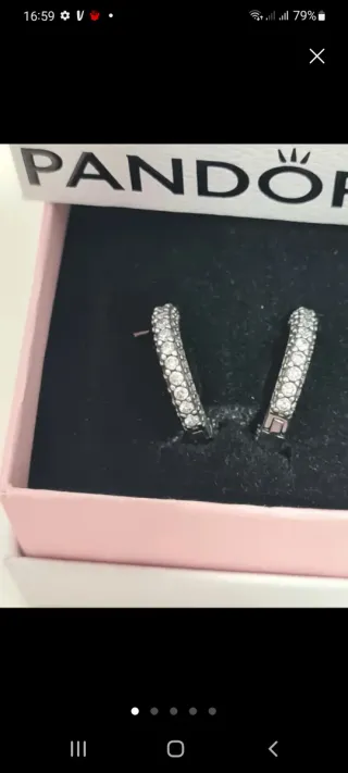 2 pares de Pendientes Pandora Plata