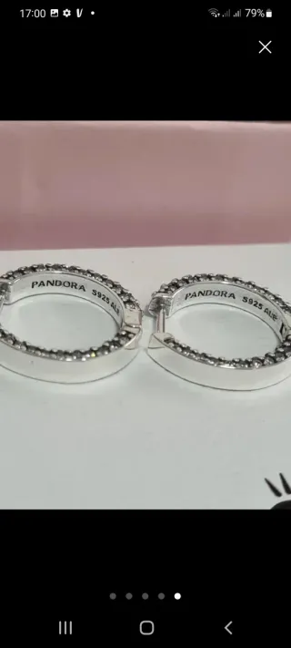 2 pares de Pendientes Pandora Plata