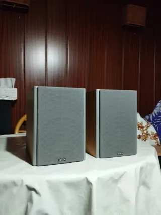 Altavoces Denon Plata y Madera
