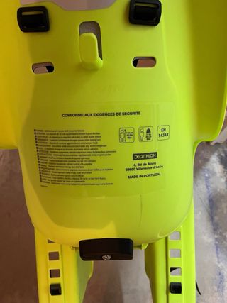 Silla bici niño verde brillante