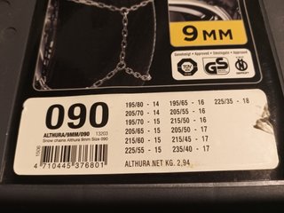 Catene da neve Althura 9mm