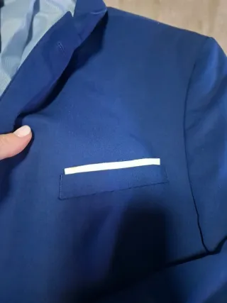 Traje de chaqueta ZARA azul caballero
