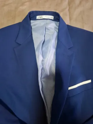 Traje de chaqueta ZARA azul caballero