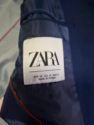 Traje de chaqueta ZARA azul caballero