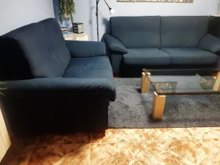 Sofá 3 plazas y Sofá 2 plazas azul