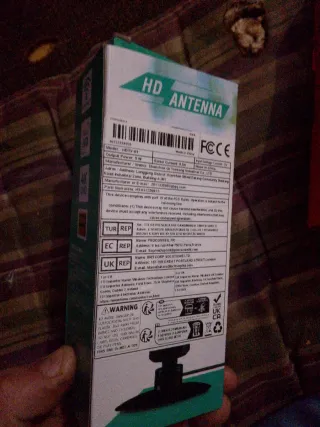 Antena TV Digital 4K 1080p HD Negra