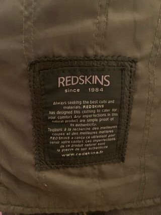 Cazadora de cuero Redskins Negra