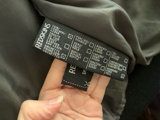 Cazadora de cuero Redskins Negra