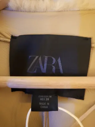 Abrigo pelo beige talla única nuevo