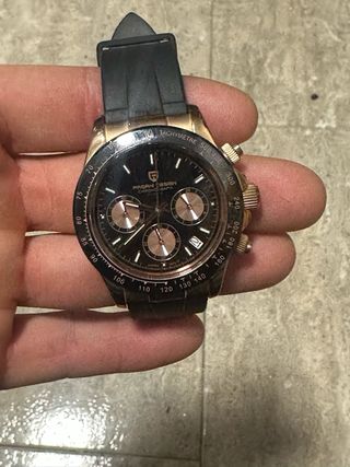 Reloj Pagani Design Cronógrafo Negro/Dorado
