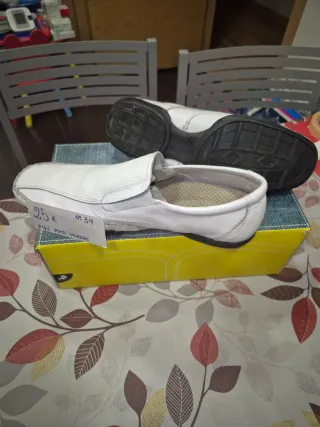 Mocasines Piel Blanco Talla 39