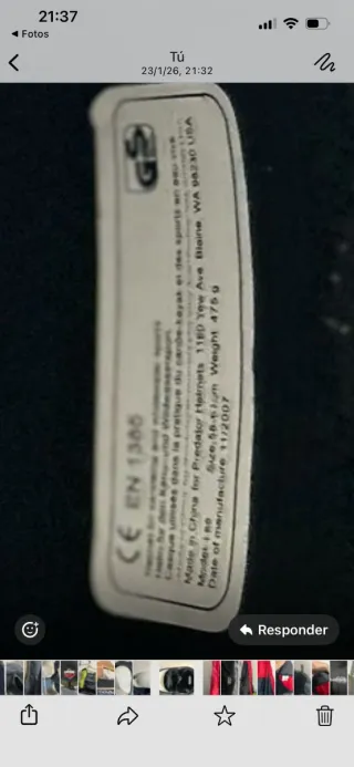 Casco Kayak Predator Blanco