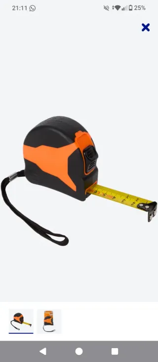 Cinta métrica WERCKMANN , naranja y negra 5meteros