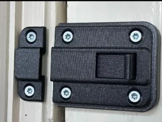 Cerradura de puerta corredera negra