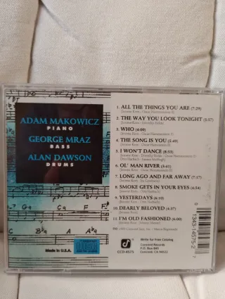 Lote 2 cd's Jeff Hamilton Trio, Adam Macowicz Trio