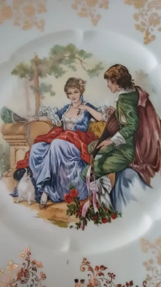 DOS PLATOS PORCELANA LIMOGES