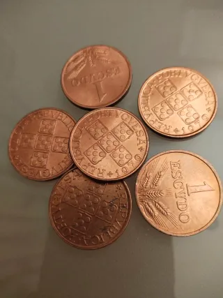 Lote 6 Monedas 1 Escudo Portugal 1979