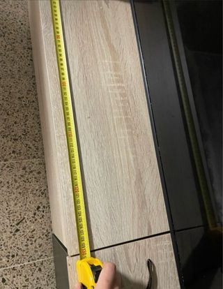 Mueble de comedor TV modular madera negro y marrón