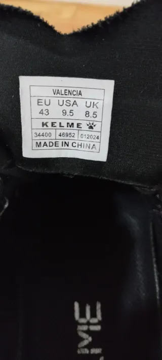 Zapatillas Kelme Valencia Negras