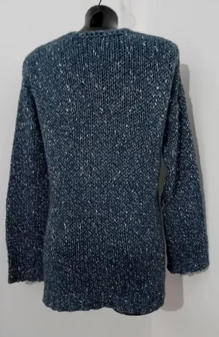 Cardigan Katia L Lana Blu Argento