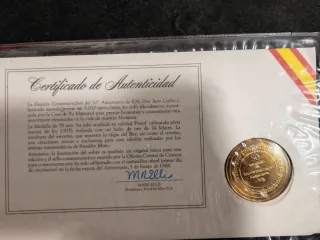 2 Monedas Conmemorativas 50 Aniversario Rey Juan C