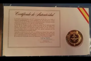 2 Monedas Conmemorativas 50 Aniversario Rey Juan C